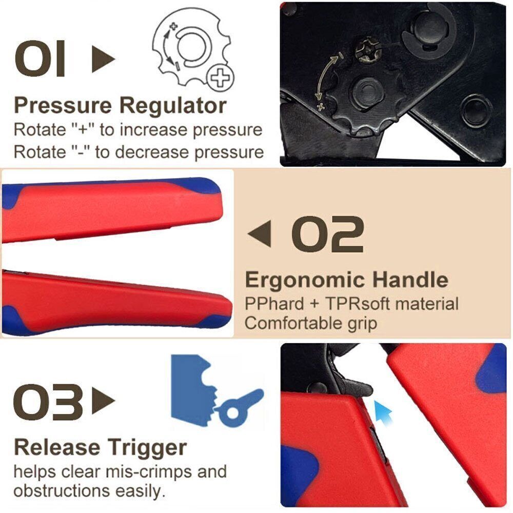 SN-48B/SN-68B Crimping Plier Crimper Tool 0.25-1.5mm² for Electrical Terminal