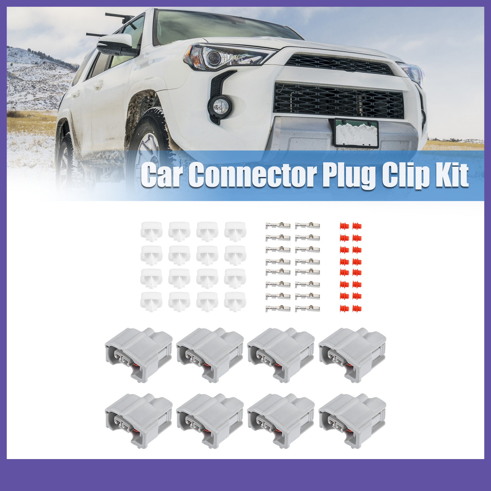 No.9098011875 Fuel Injector Connector Plug Clip Kit EIGHT Custom for Toyota
