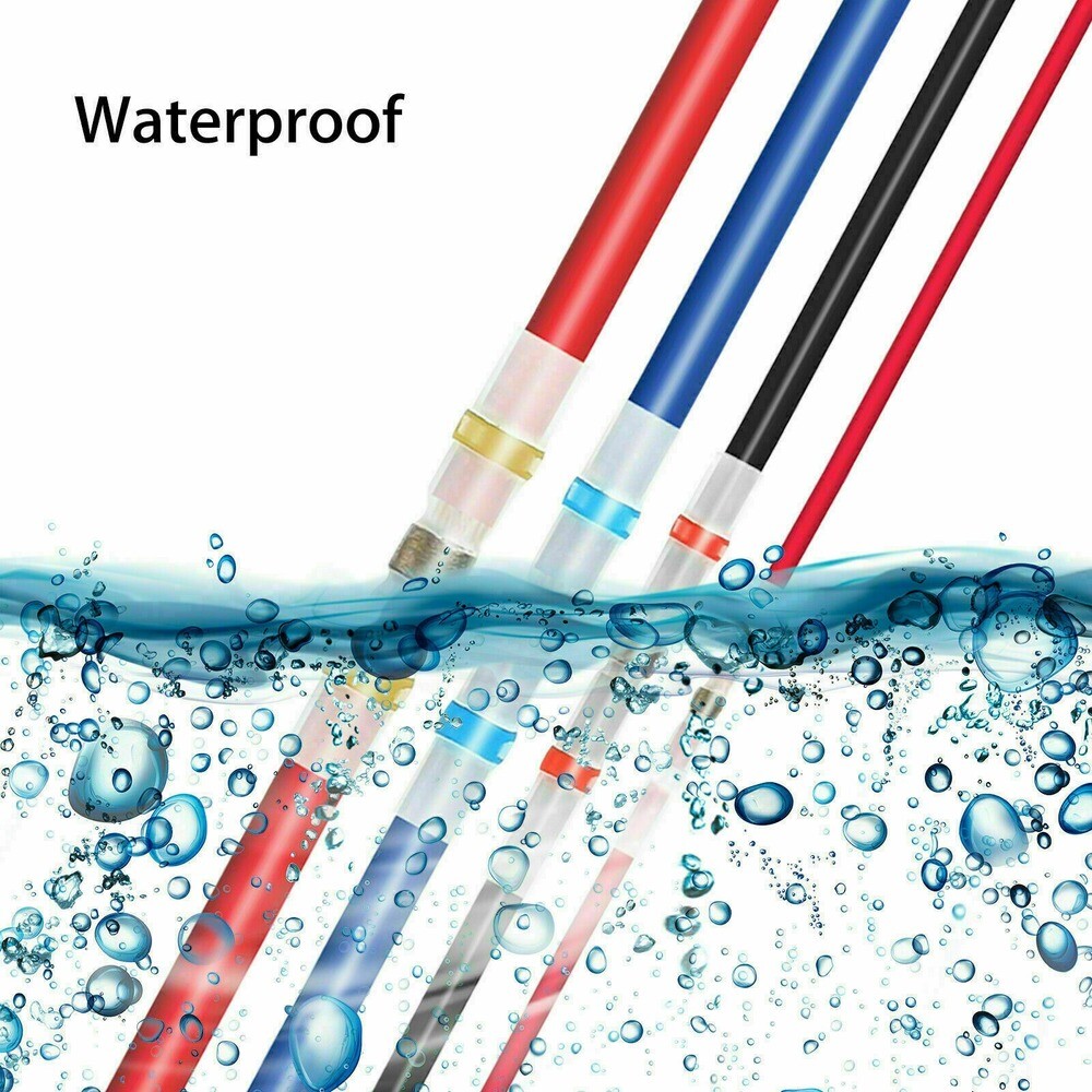 250Pcs Waterproof Solder Seal Sleeve Heat Shrink Butt Wire Connectors Terminals