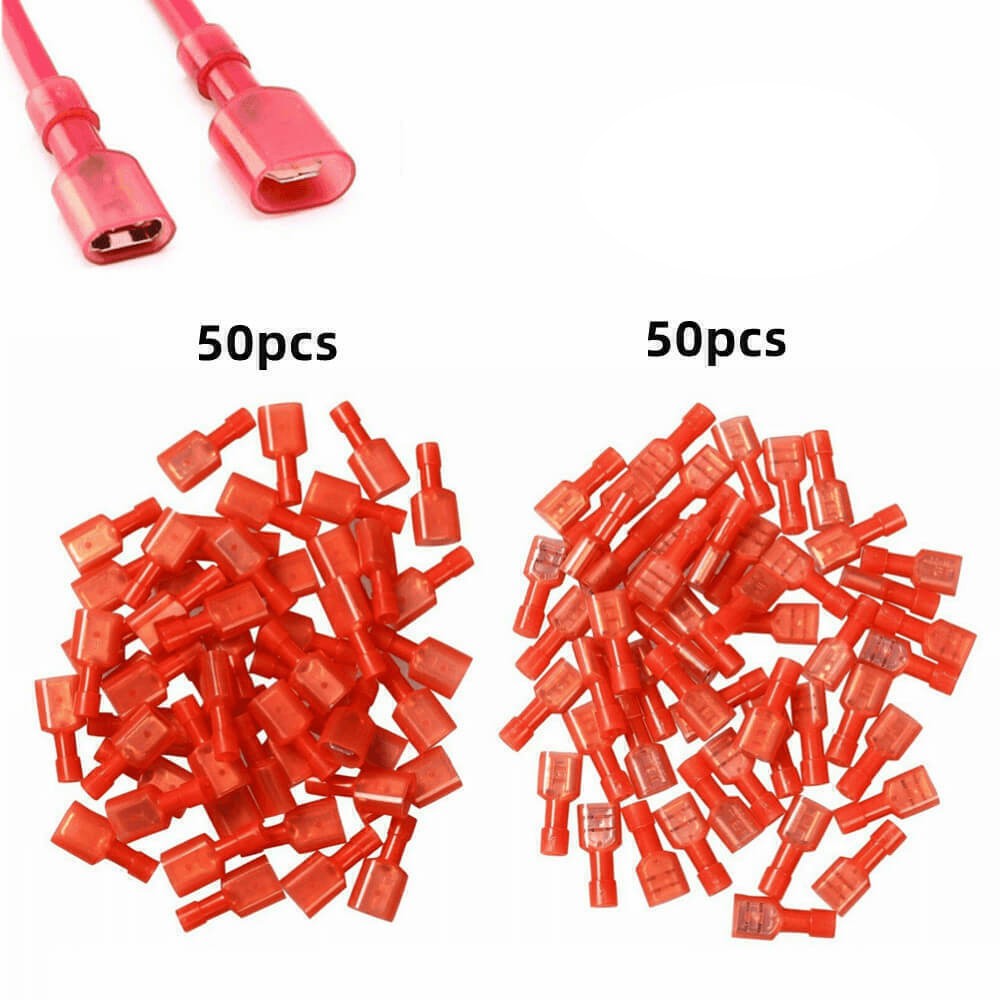 100/300pcs Quick Disconnect Spade F&M Wire Terminals Heat Shrink Marine Grade