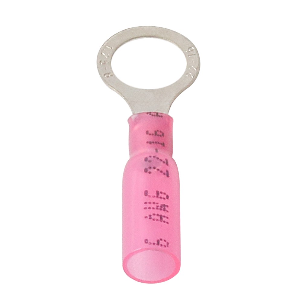 200PCS Waterproof 8mm 5/16″ Ring Terminal 22-16AWG Heat Shrink Wire Connector US