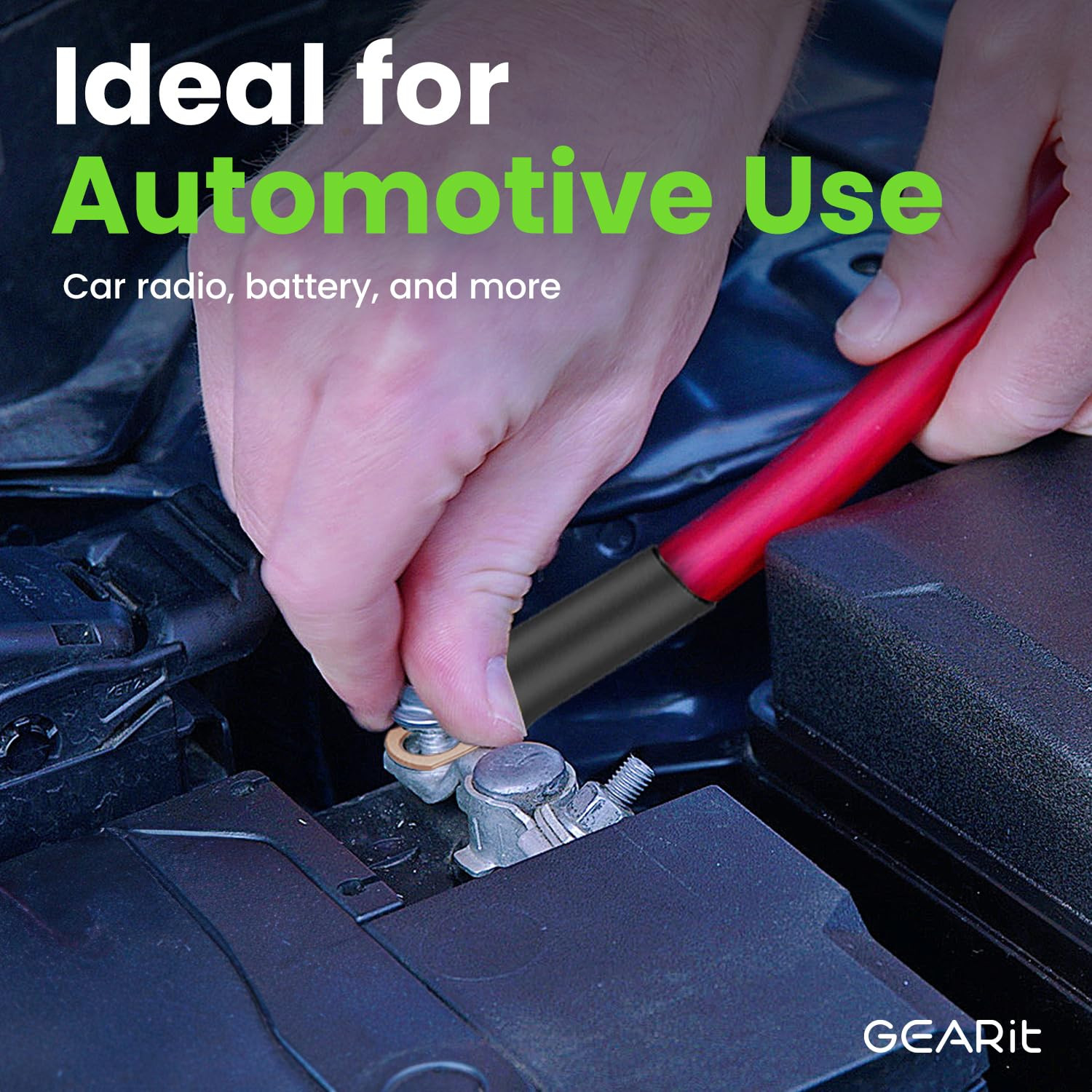 , 8 Gauge Wire, 15 Lugs, 20 Heat Shrink Wrap, for Automotive, Battery Cable, Amp