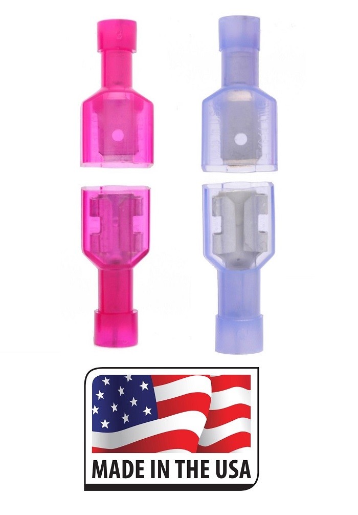 (200) (F/M) Nylon QD .250 Insulated Terminal Connector Sets 16-14/ 22-18