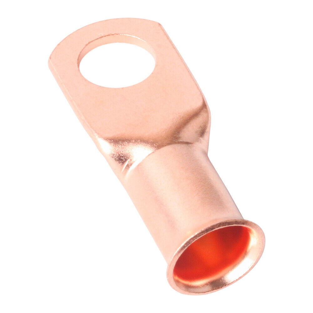 5x Copper 2/0 Ga AWG 1/2″ Lug Ring Crimp Solder Terminals Power Or Ground Wire