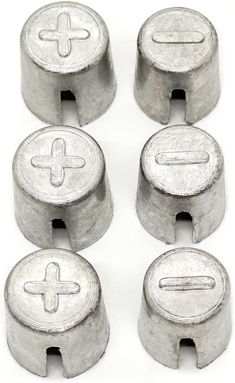 6 Pieces Battery Terminals Post Lead Shims Car Battery Post Caps Adapter Termina