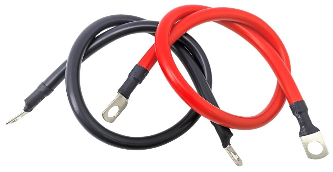 2 AWG Battery Terminal Connectors Kit Car Inverter Positive Negative Set