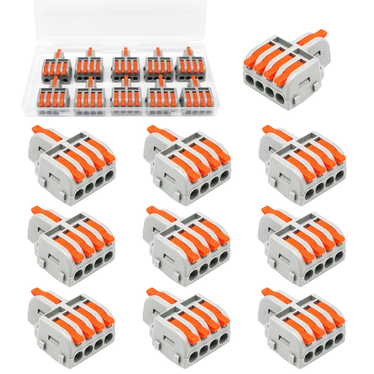 Tmyjfjingxi 10PCS Mini Electrical Wire Connectors Lever Wire Connector Compac…