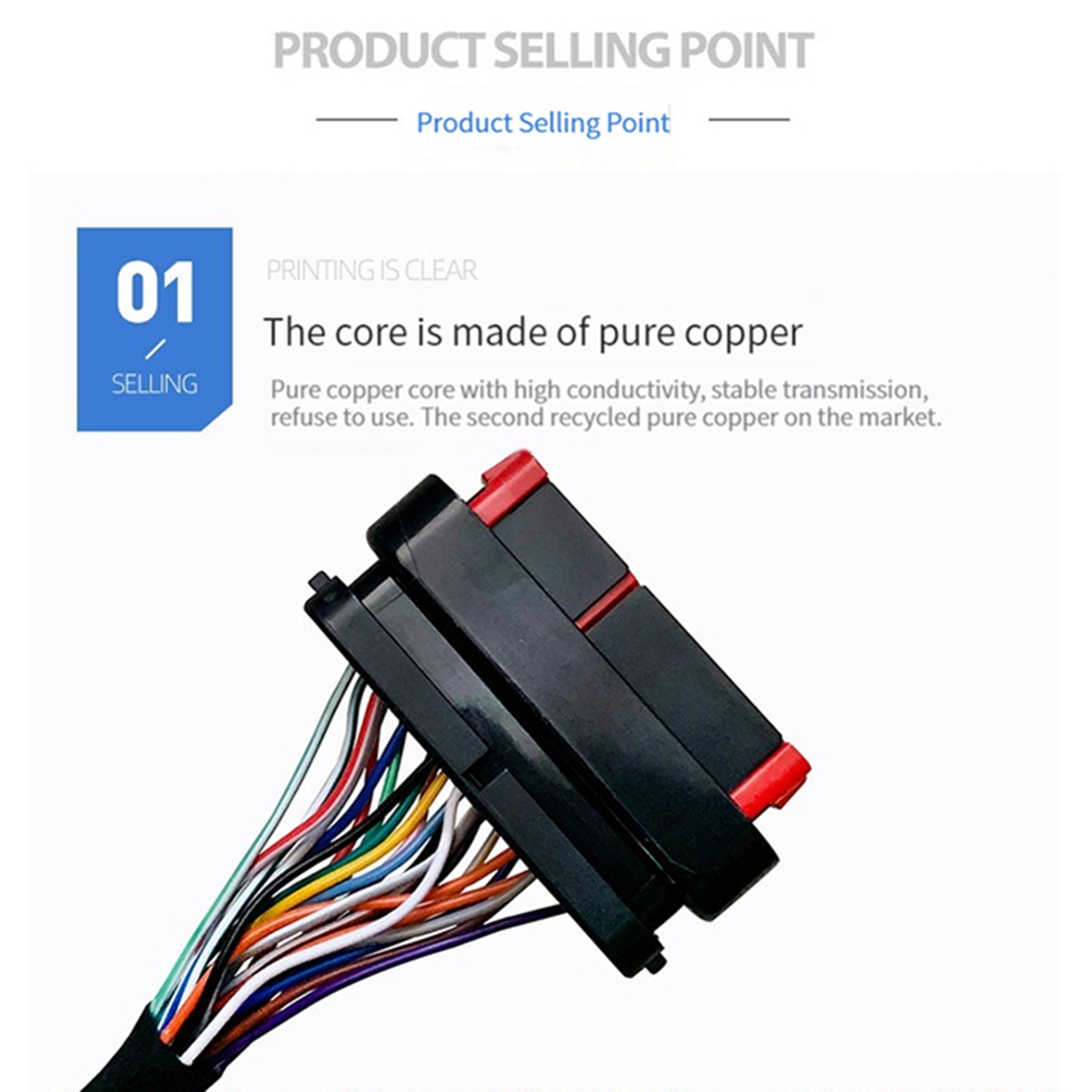 34 Core National Standard Wire Connector Flame Retardant Car Connection Cable