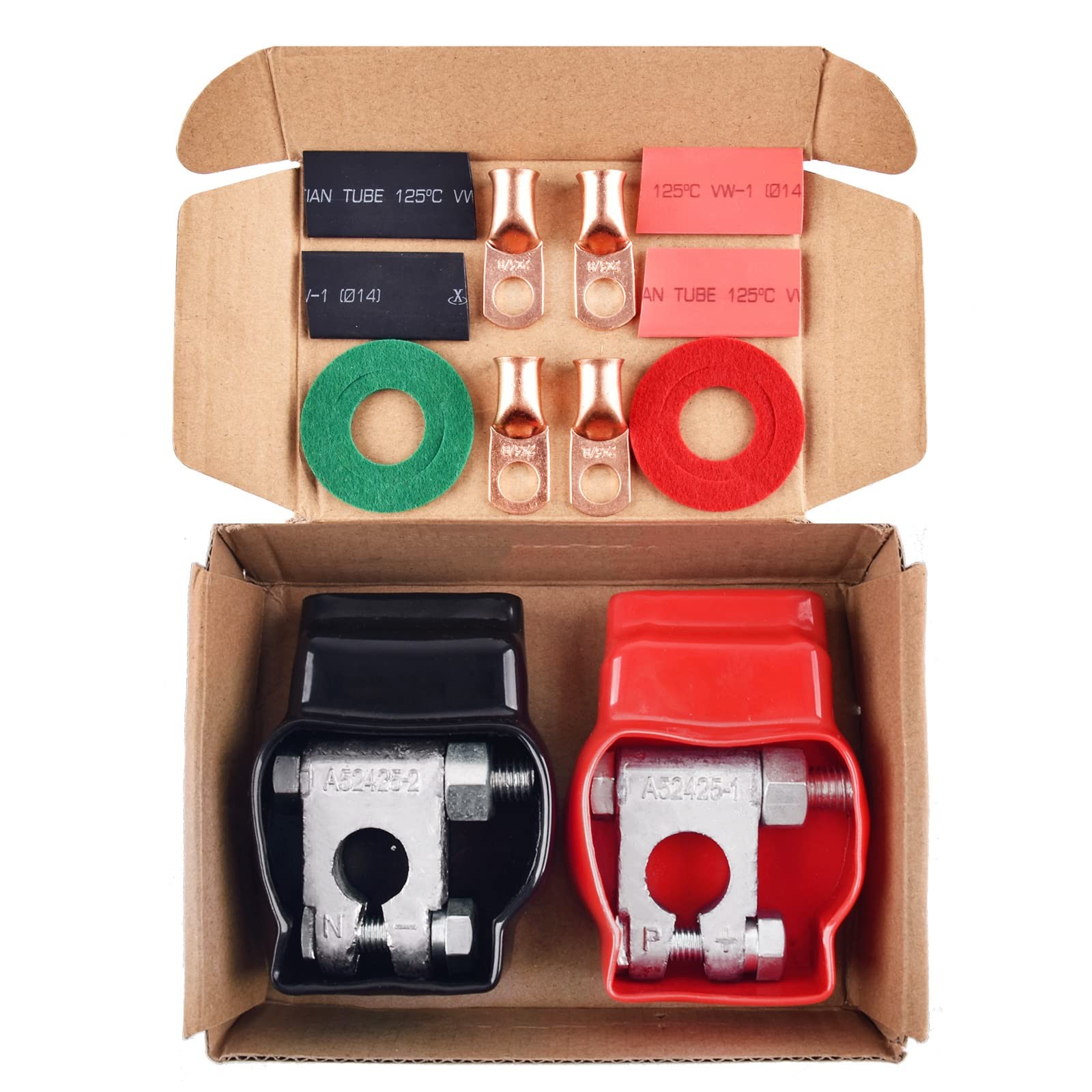 Battery Terminal Connectors, Military Spec Positive Negative Heavy Duty Kit