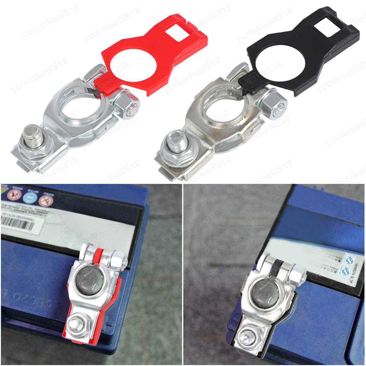 Battery Terminal Connector Top Post Positive Negative Heavy Duty Universal lot