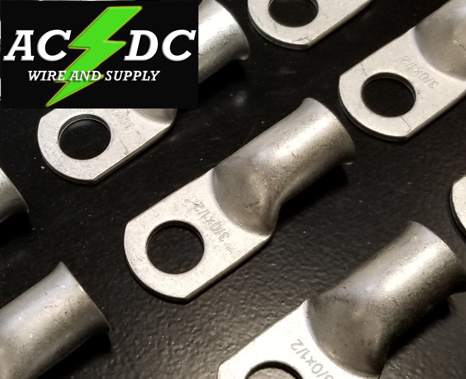 (5) 3/0 AWG Ring 1/2″ Hole Terminal Lug Tin Plated Copper Cable lug Gauge