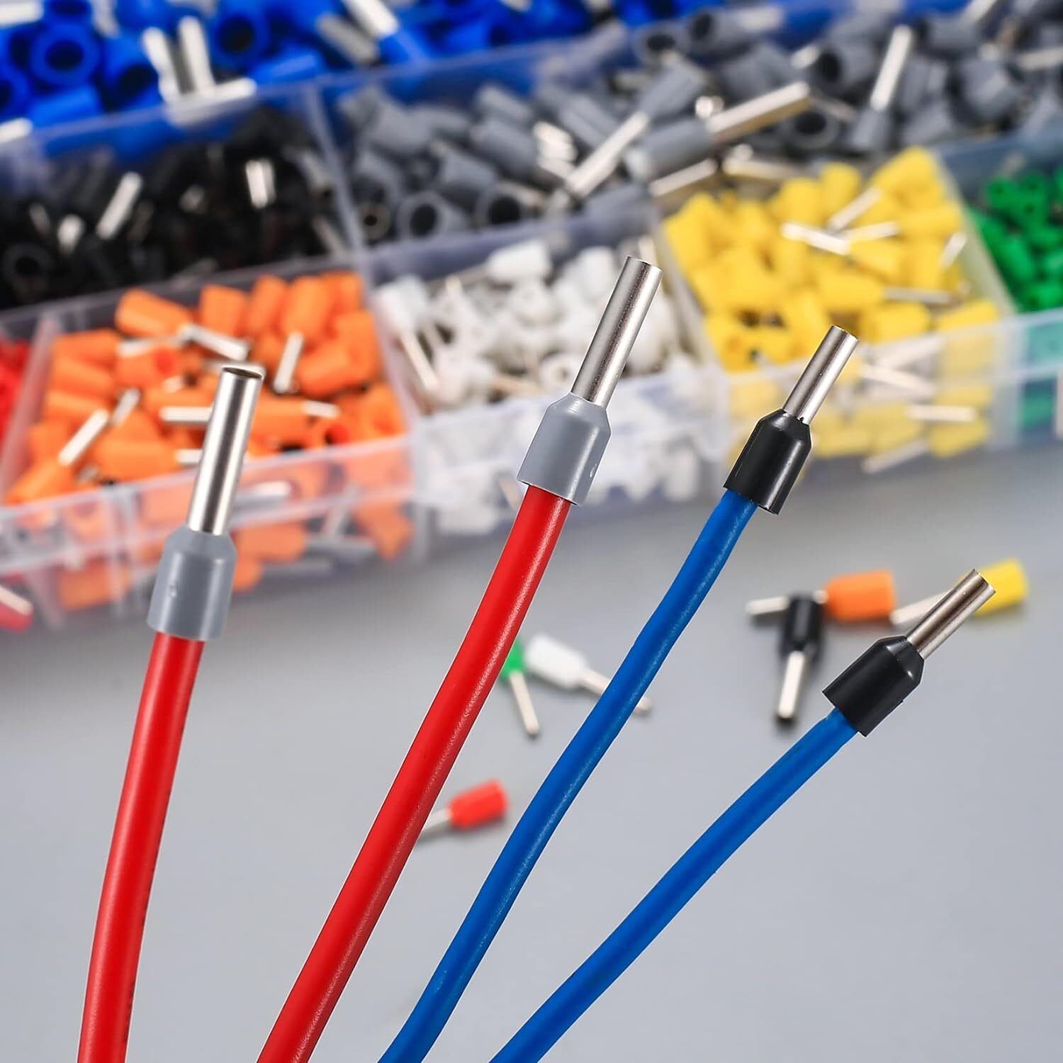 Ferrule Crimping Tool Kit, Crimper Plier with 2400PCS Wire Ferrules Terminal Kit