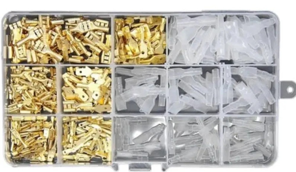 1000PCS Insulated Male & Female Spade Wire Connectors 2.8/4.8/6.3mm Electrical C