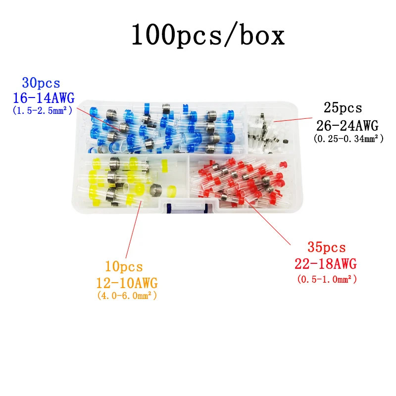 1 Set Waterproof Heat Shrink Wire Connectors Electrical Crimp For Marine Boat US