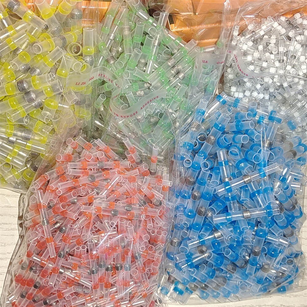 50-200Pcs New Solder Seal Sleeve Heat Shrink Wire Butt Connector Splice Terminal