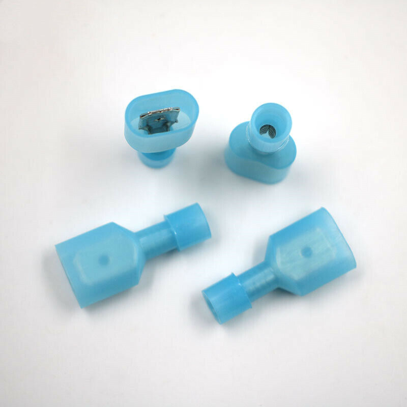 100PCS Nylon Female Male Insulated Spade Wire Connectors Crimp Terminal 16-14AWG
