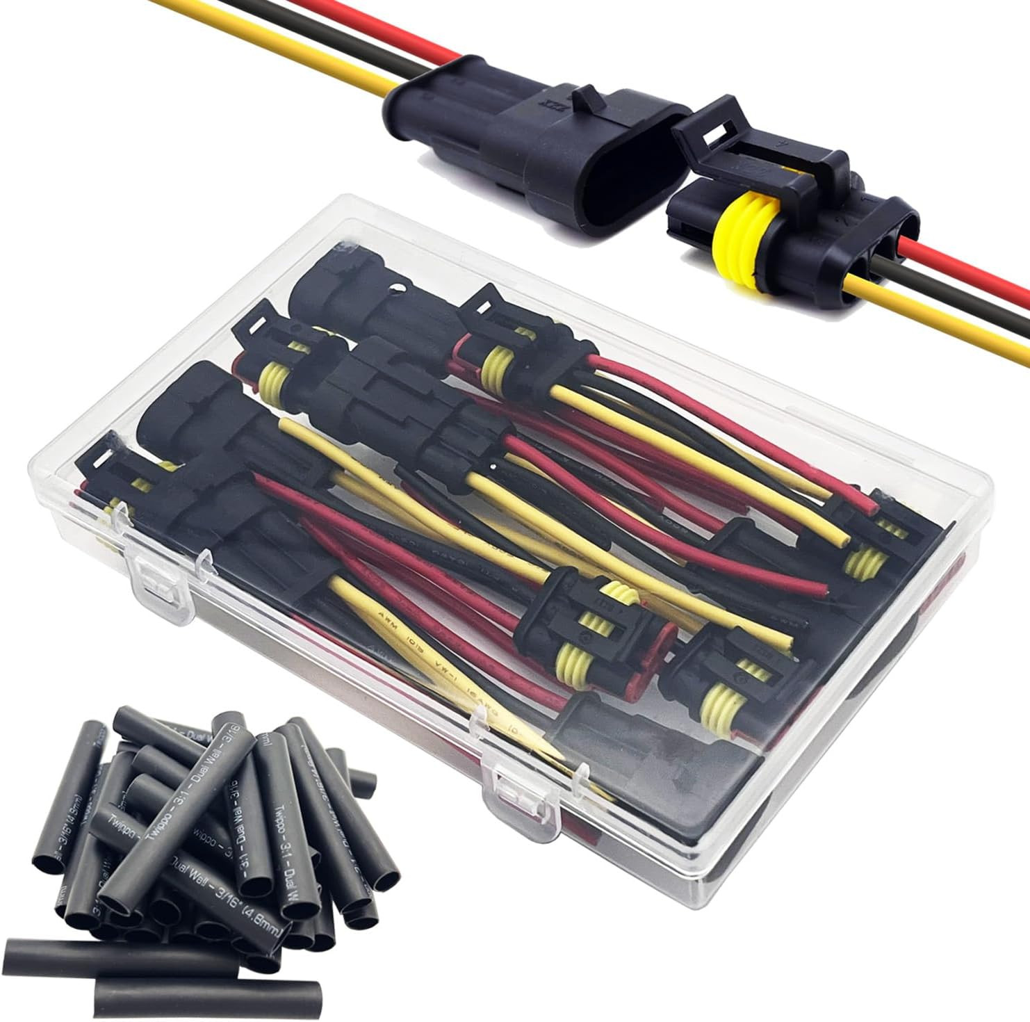 14 AWG 3 Wire Connector 3 Pin Automotive Electrical Waterproof Connectors |