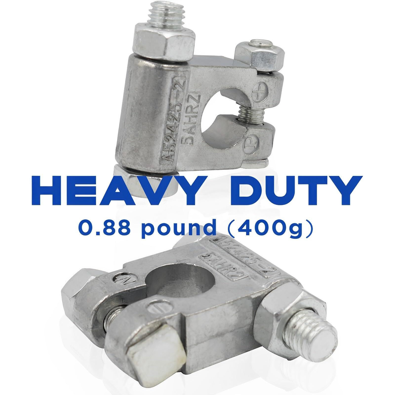 Battery Terminal Connector Heavy Duty Top Post Marine Ends Clamp Set Lead Alloy