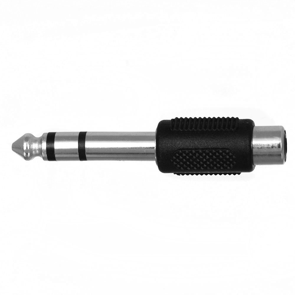 CESS 6.35mm 1/4 Inch #658: Stereo Male to RCA Female,4-Pack, Silver