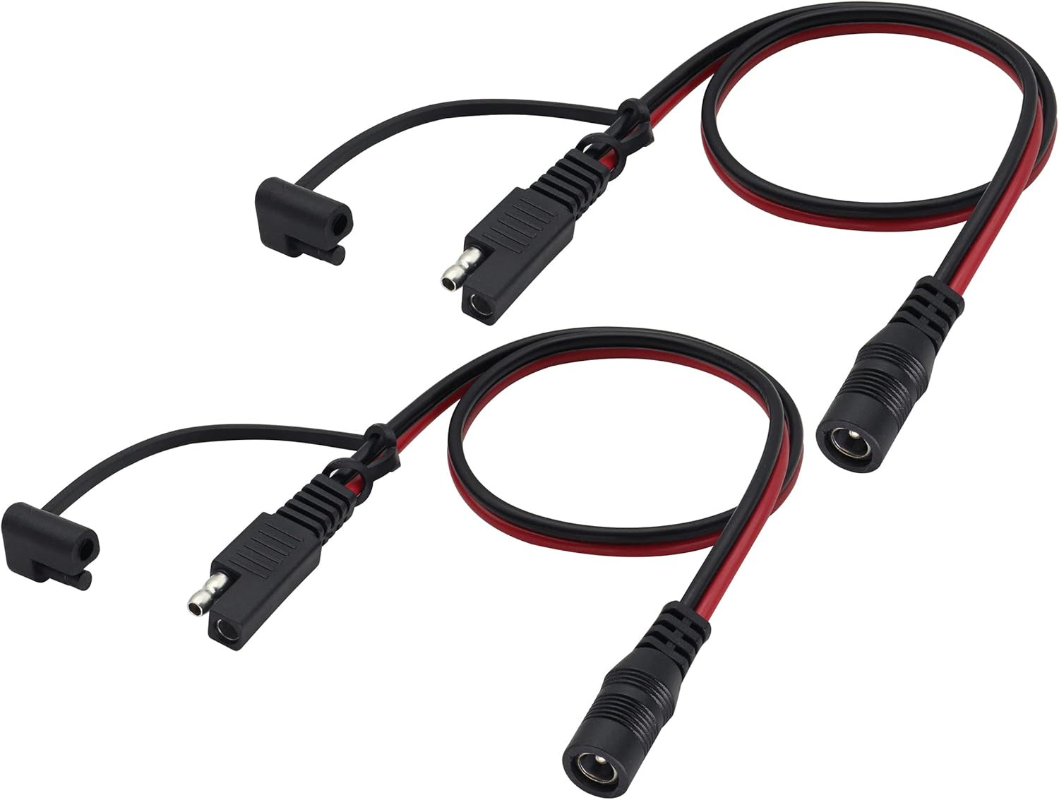 SAE to DC Power Connectors – 16AWG SAE Plug to DC 5.5Mm X 2.1Mm Female Adapter E