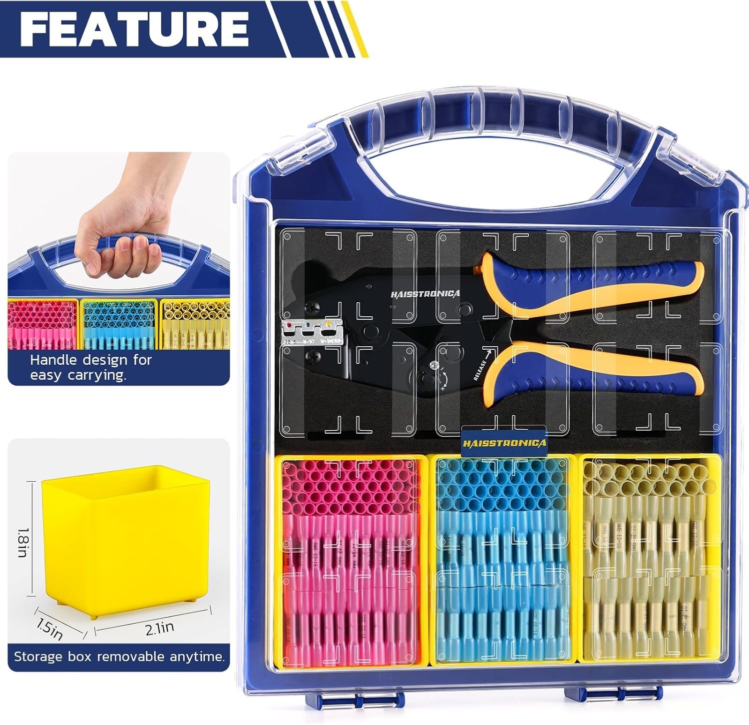 330PCS Marine Grade Heat Shrink Butt Connectors Set, 22-10 AWG 3Colors/3Sizes…