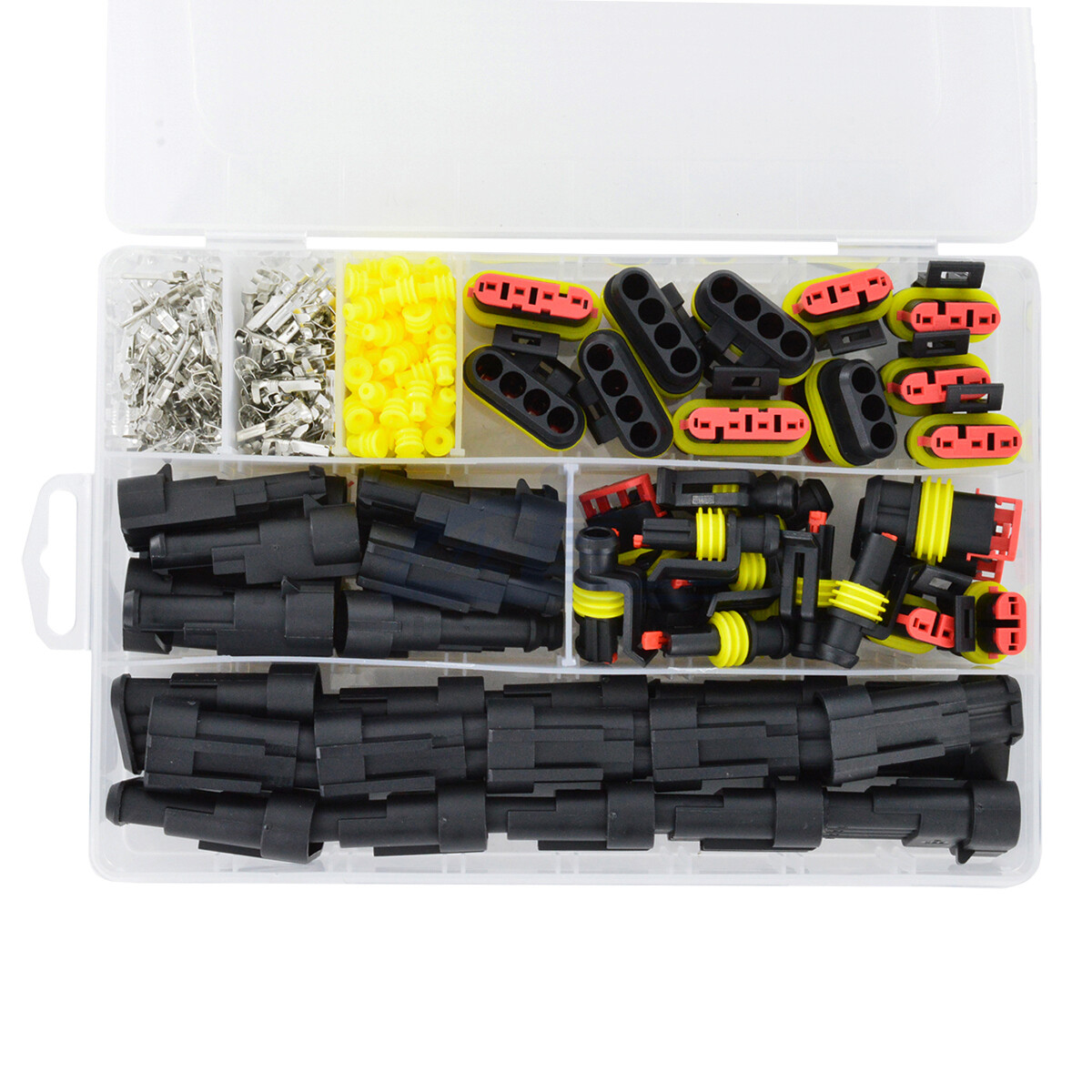 Waterproof Car Electrical Connector Terminals Auto Wire Plug 1 2 3 4 pin Box Set