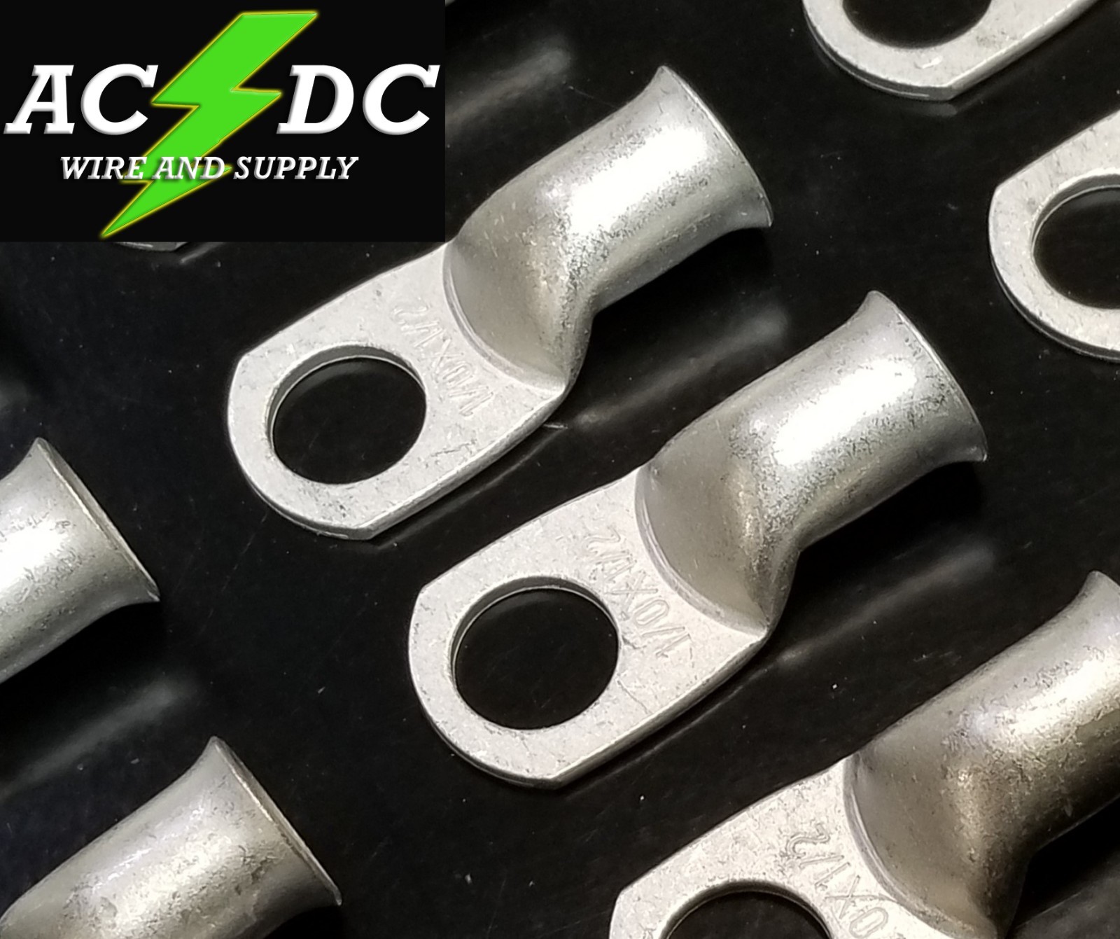 (1) 1/0 AWG Ring 1/2″ Hole Terminal Lug Tin Plated Copper Cable lug Gauge
