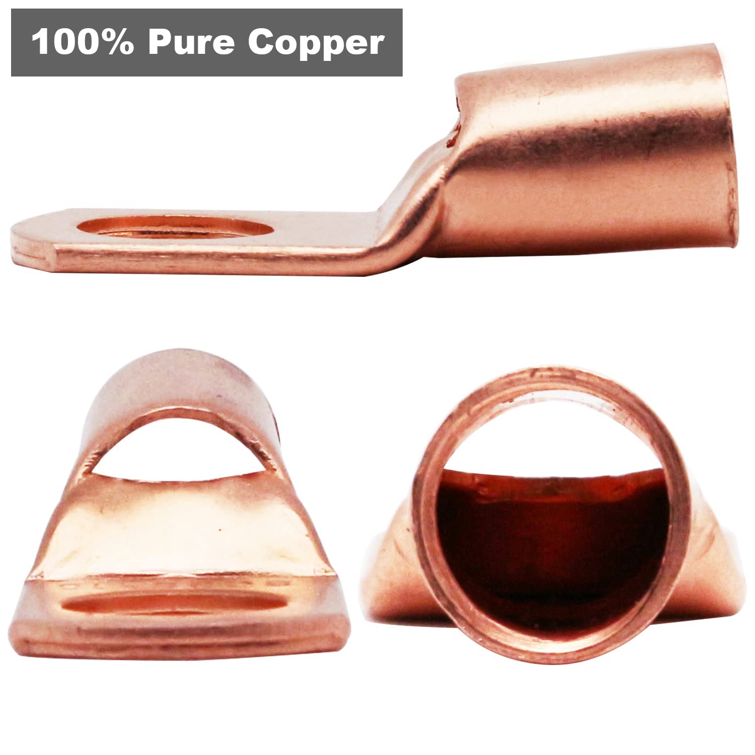 160Pcs Copper Wire Lugs AWG2 4 6 8 10 12 with 10 Kind Sizes