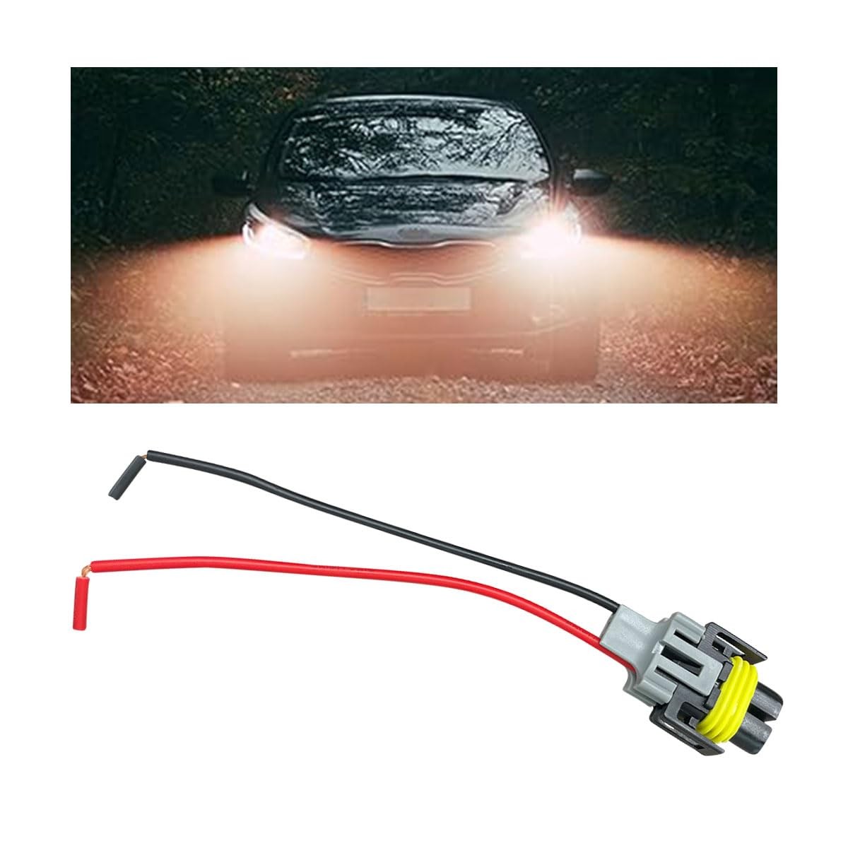 Fog Light Harness Connector H8/H9/H11 Waterproof Pigtail Adapter Plug