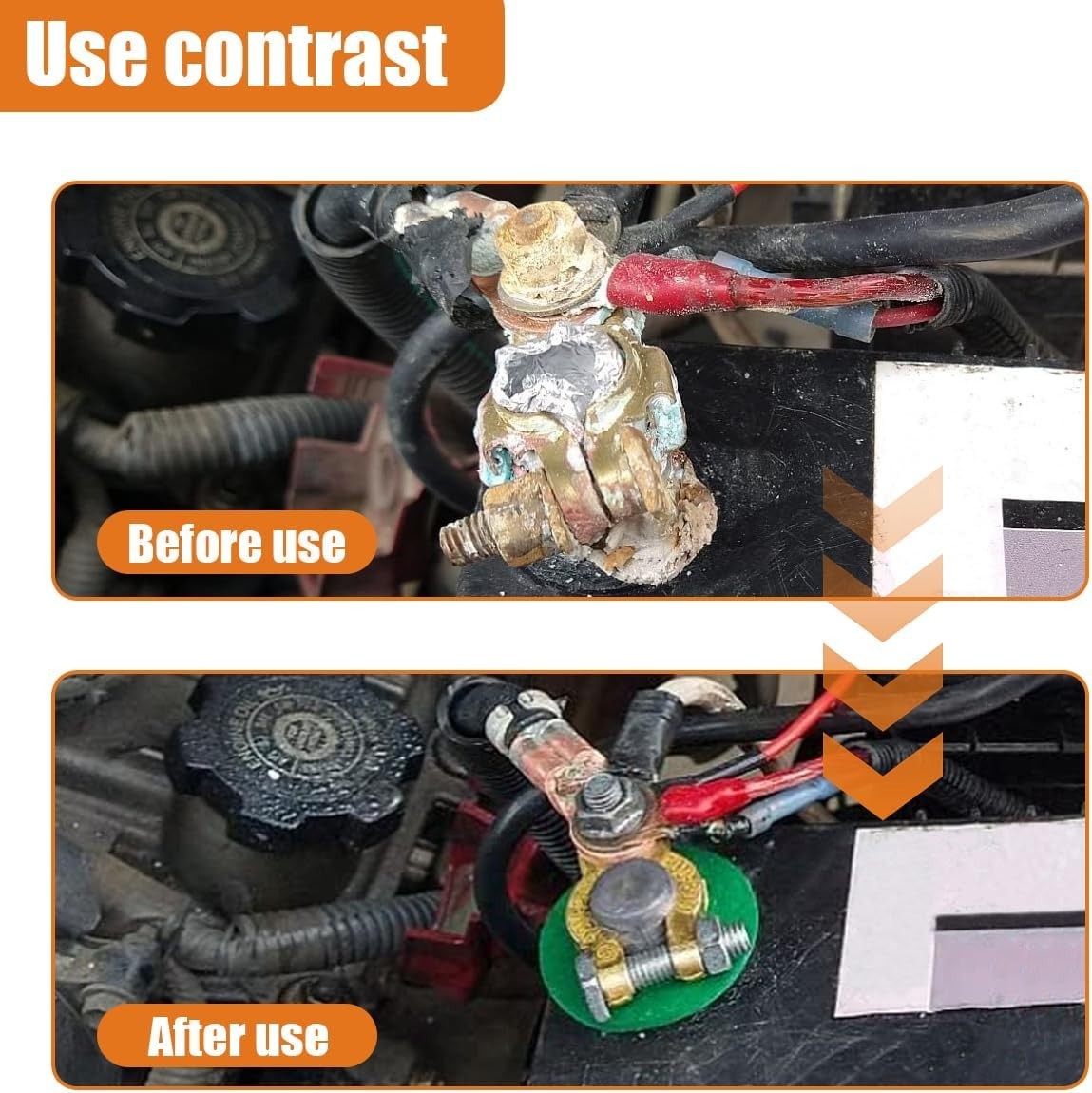 Reliable Copper Top Post Battery Terminals with Clear Polarity Markings – 2PCS