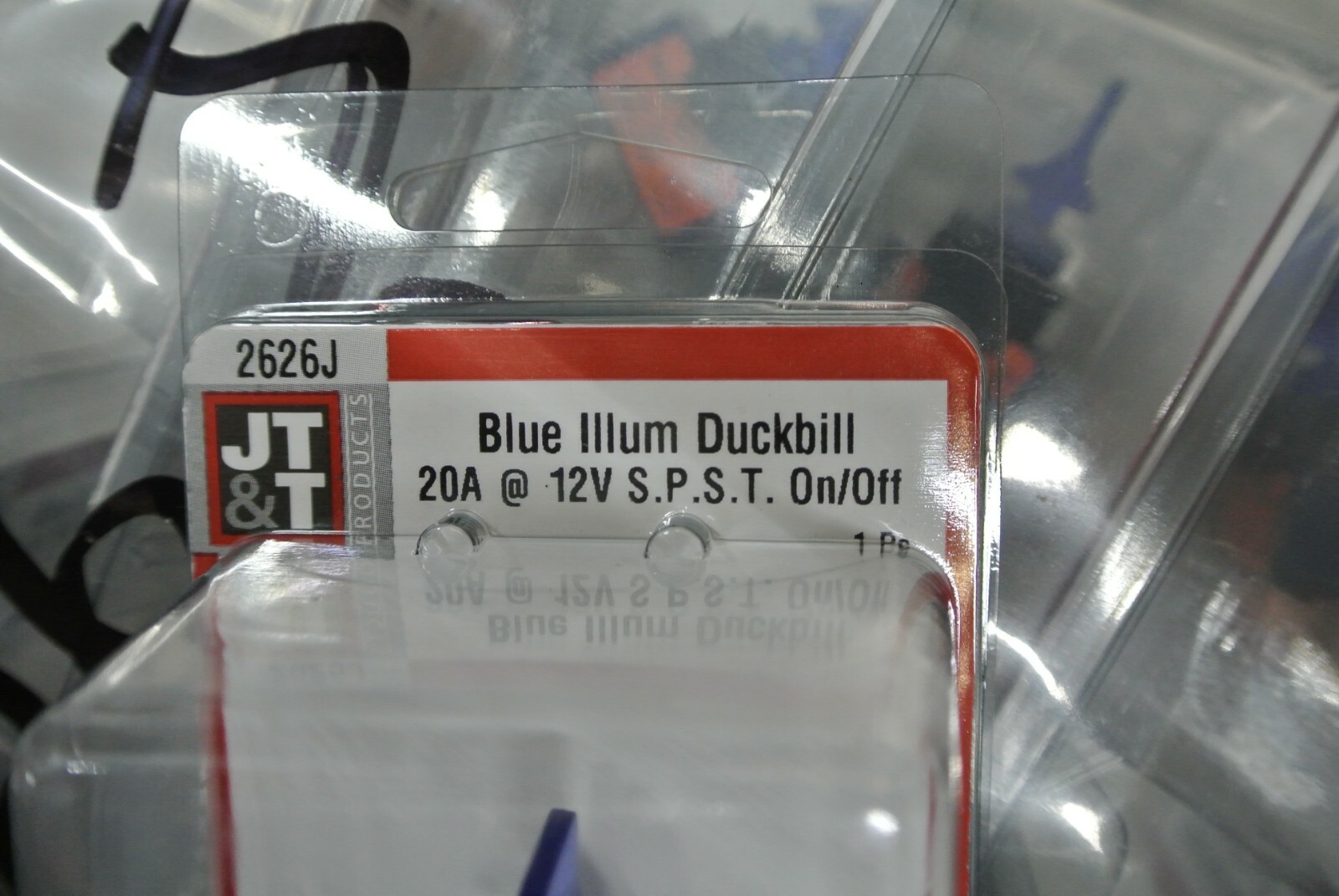(10) JT&T 2626J Blue Illum Dickbill 20A @12V S.P.S.T. On/Off Switches