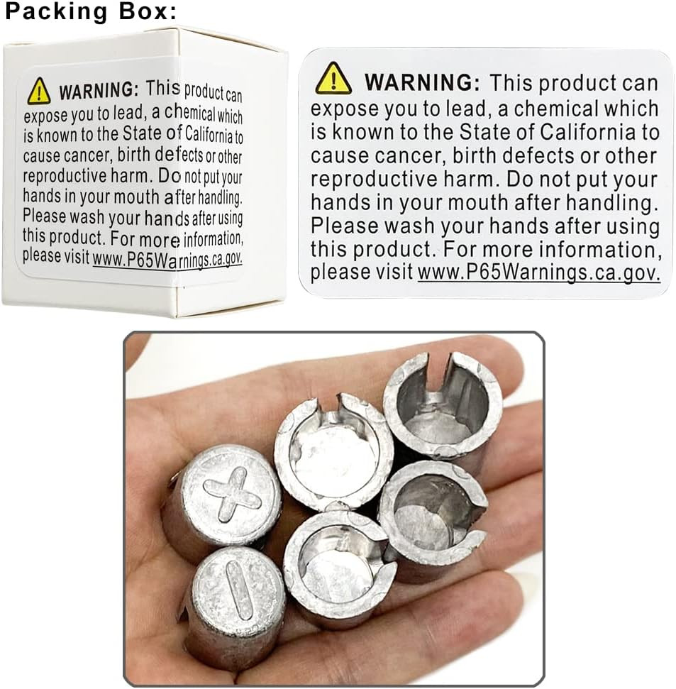 6 Pieces Battery Terminals Post Lead Shims Car Battery Post Caps Adapter Termina