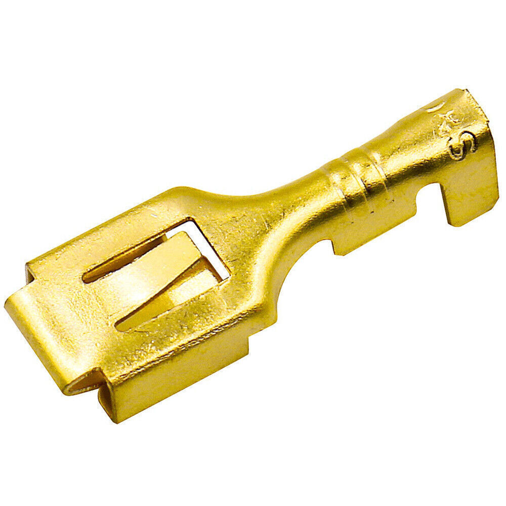 50-200X 6.3mm Non-Insulated Spade Quick Splice Crimp Female Male Wire Connector
