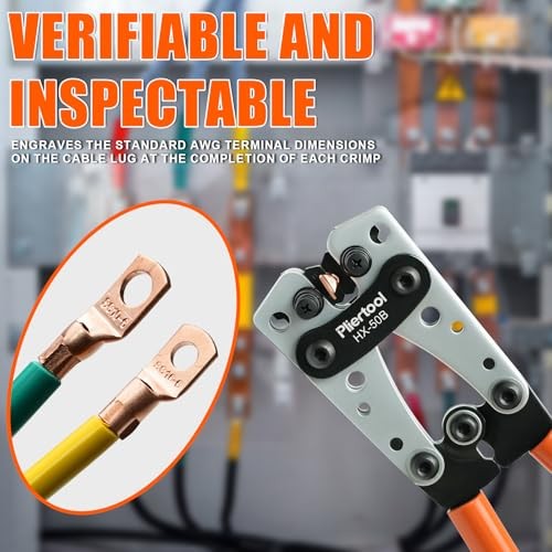Battery Cable Crimper Tool For AWG 10-1/0 1pcs Crimping Tool+1pcs Cable Cutter