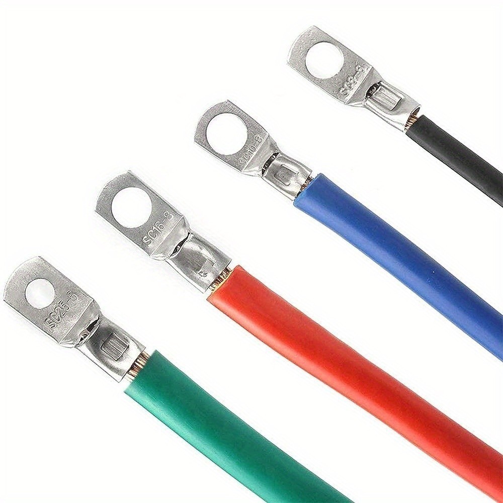 140PCS Car Copper Lug Ring Terminals Cable Electrical Wire Crimp Connectors Kit