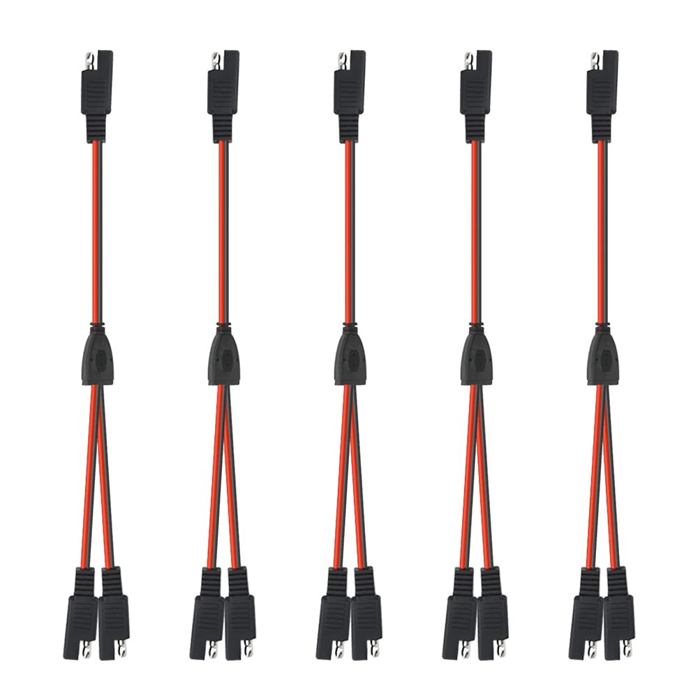 5 PCS 18AWG SAE Power Connector Cable Y Splitter 1 to 2 SAE Extension Cable 1…