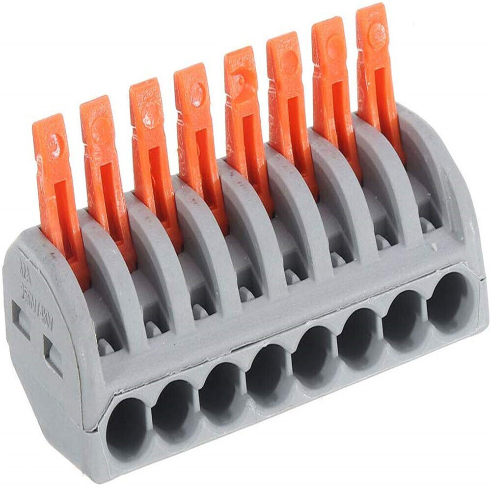 2/3/4/5/8 Pin Reusable Spring Lever Terminal Block Electric Connectors