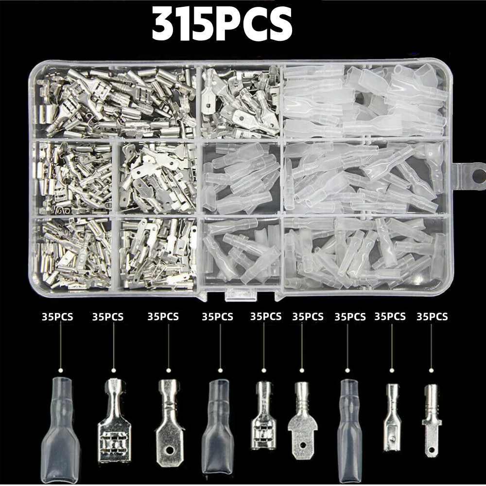 900X Assortment Male Female Spade Terminals Electrical Wire Crimp Connectors Kit