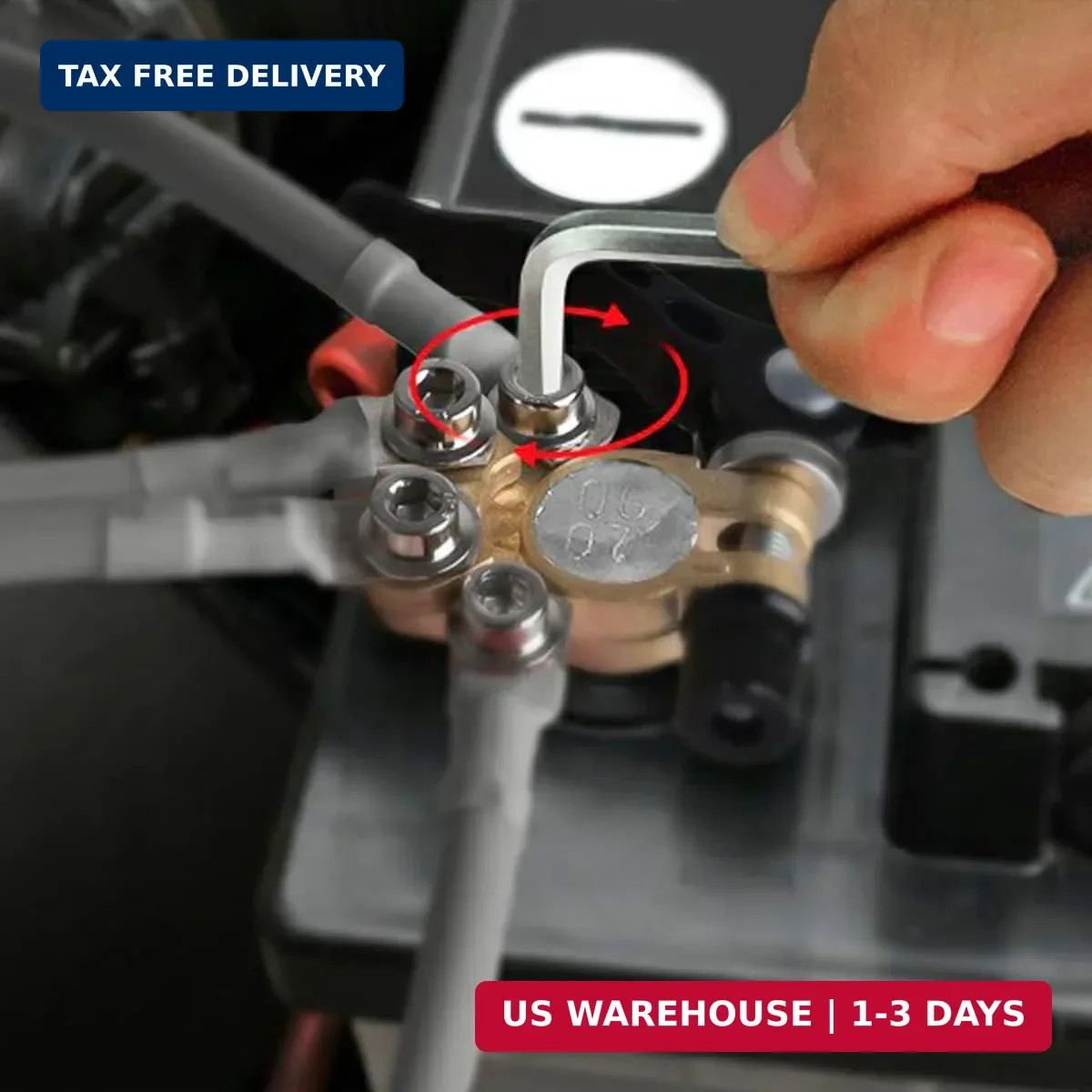 Battery Terminal Clamp Connectors, 2 Pcs 4 Way Quick Release Disconnect Car Batt