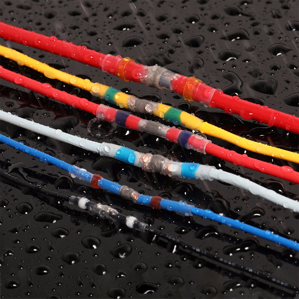 200PCS Waterproof Solder Seal Wire Splice Connectors Heat Shrink Butt Terminals