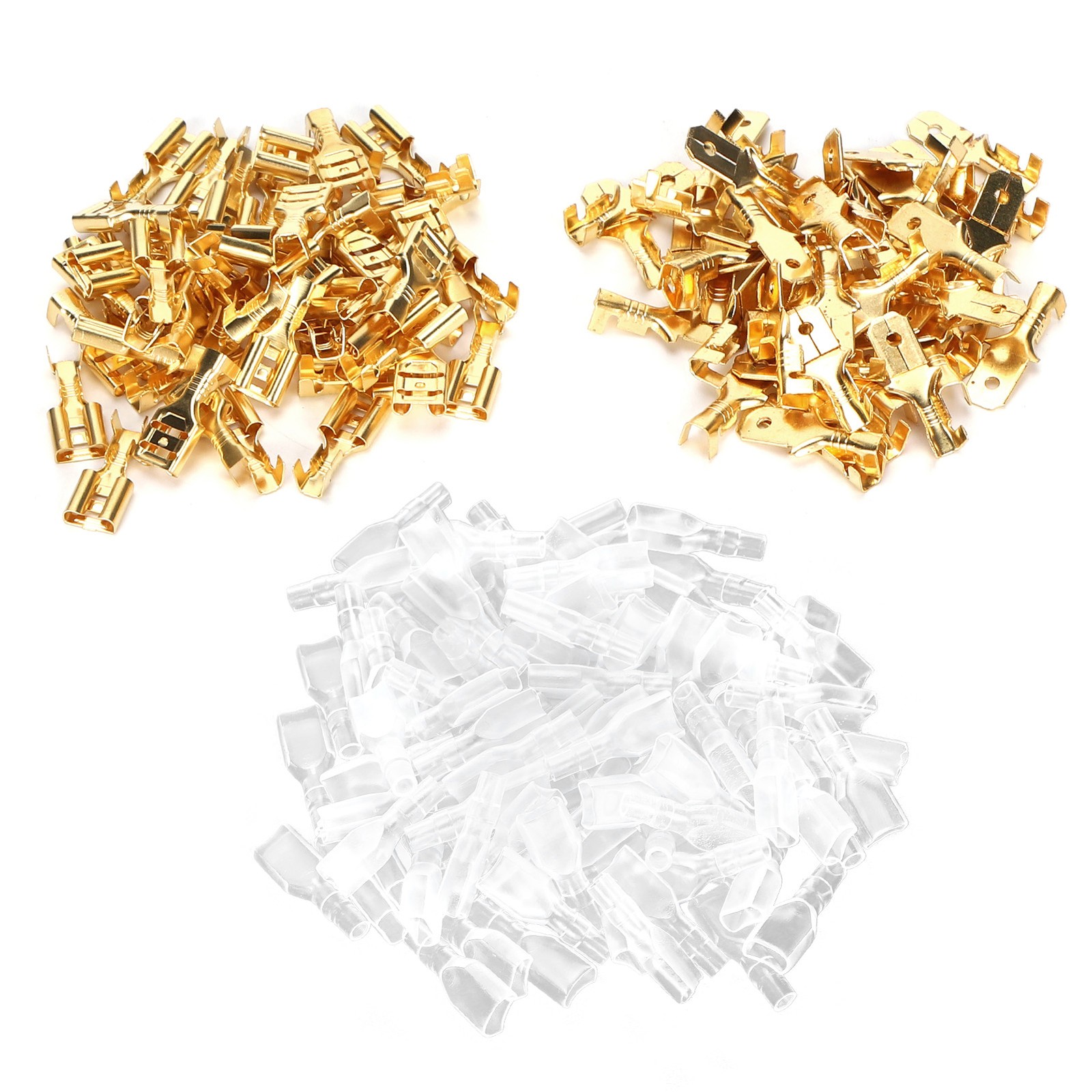 50 Pairs Crimp Terminal Electric Brass Insulating Wire Cable Connector New