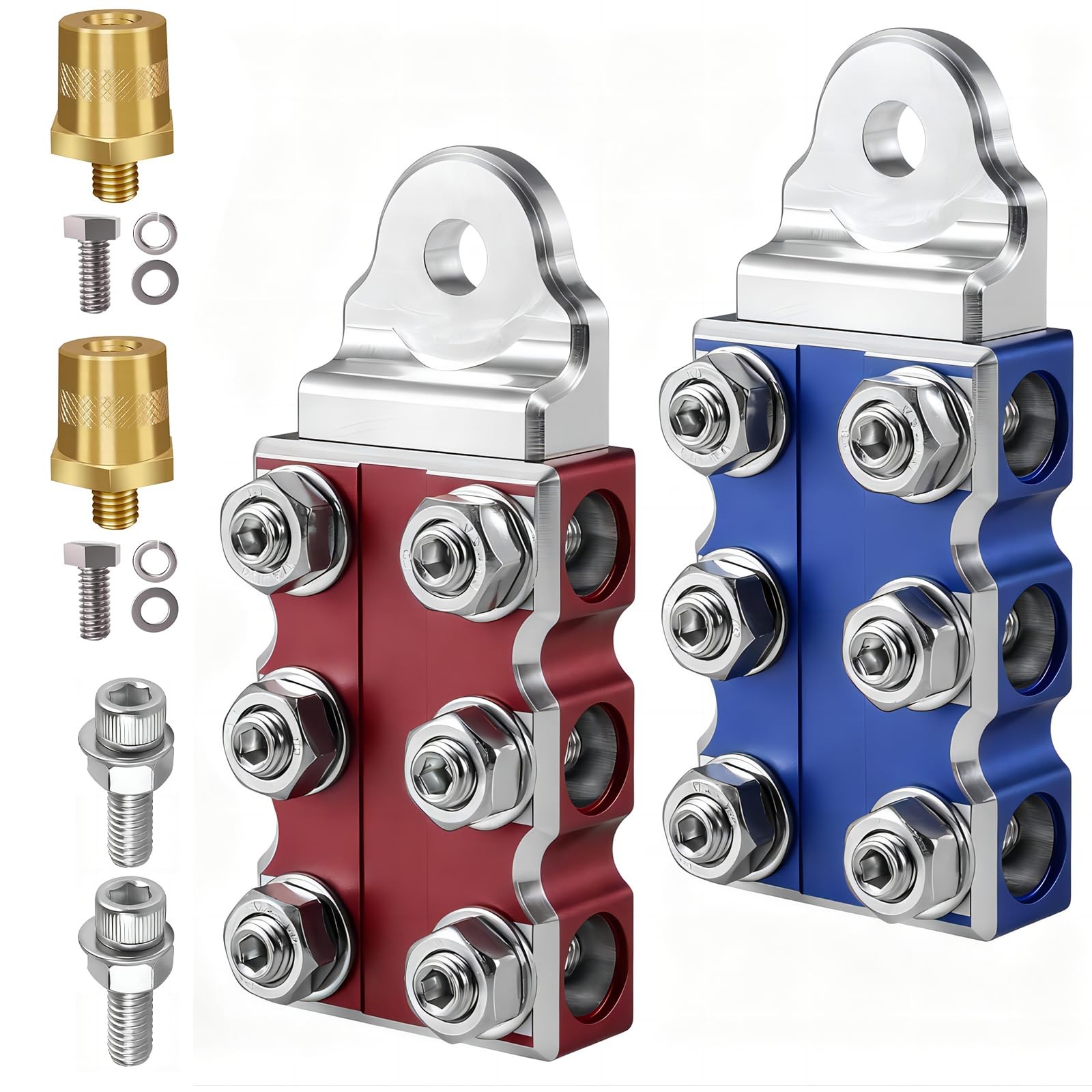 12Way Lead Acid Battery Terminal Connectors Top Clamps 8AWG to 4/0 AWG