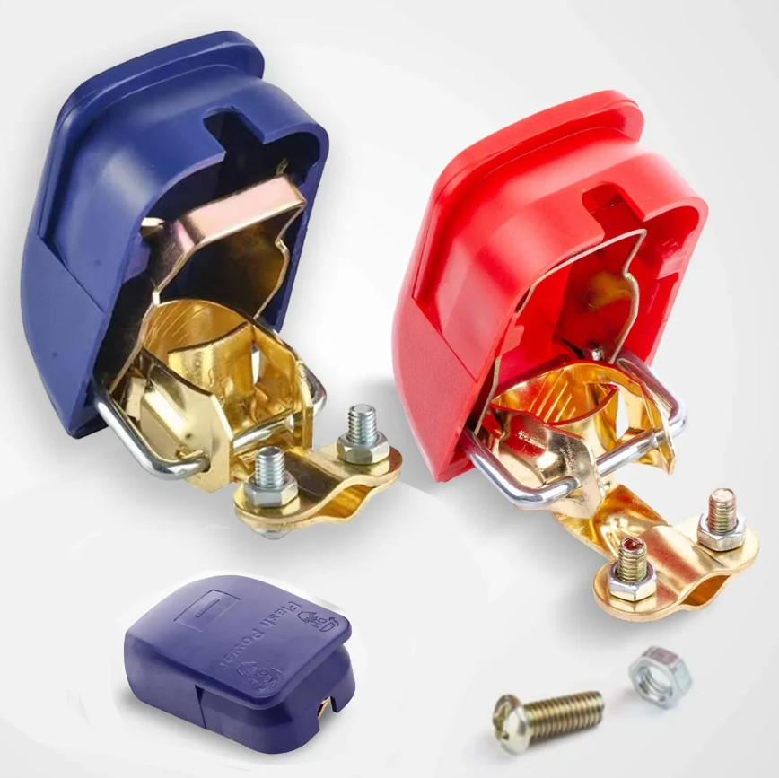 1 Pair Quick Release Battery Terminal Connectors Car Clamp Set – Top Post Clips