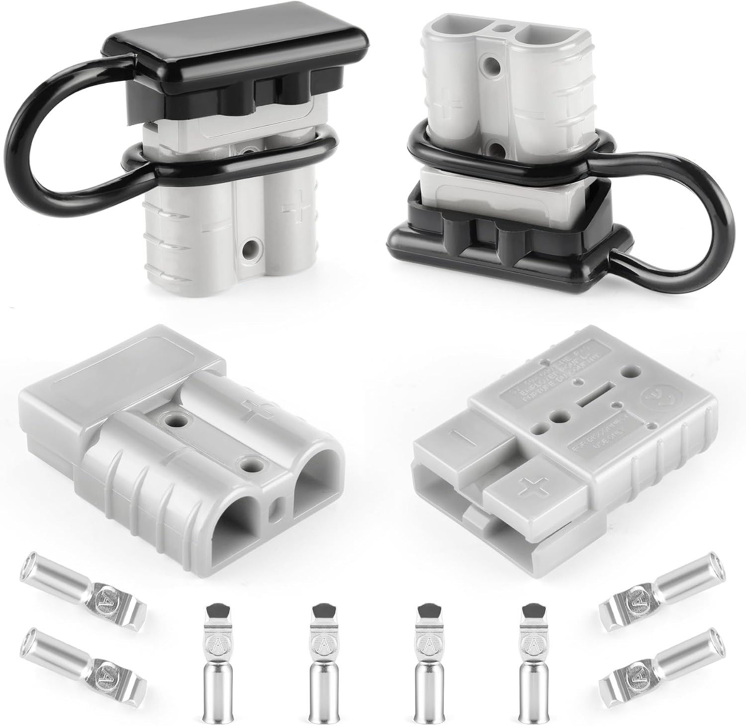 Connector 4PCS,50Amp 12V to 36V Battery Quick 50A(4PCS) Gray