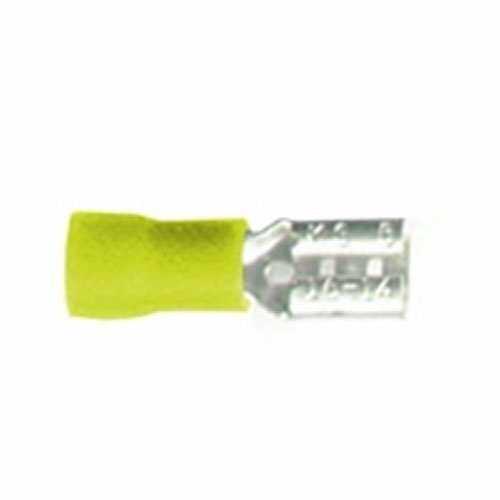 Vinyl Insulated .250″ Female Quick Discon 12-10 AWG (Yellow) – 100 Per Package