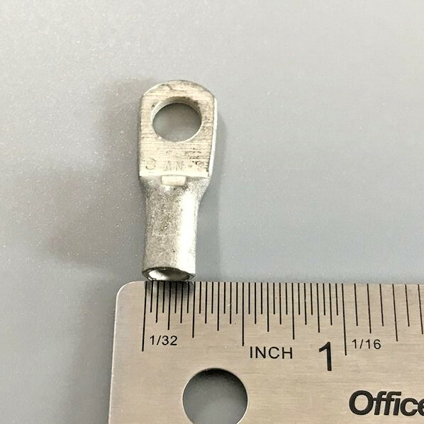 LOT OF 8 BURNDY MS20659-141 TERMINAL LUG CRIMP TYPE 8 AWG 1/4″ STUD