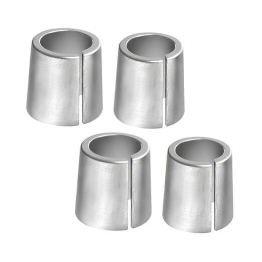 2 Pair Battery Post Terminal Shims, Car Battery Adaptor Sleeves, Positive &