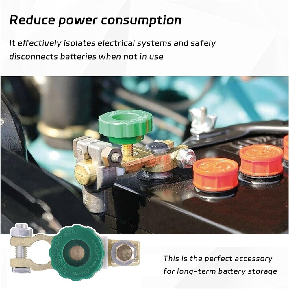 Pair Car Battery Link Terminal Quick Disconnect Cut-off Master Kill Shut Switch