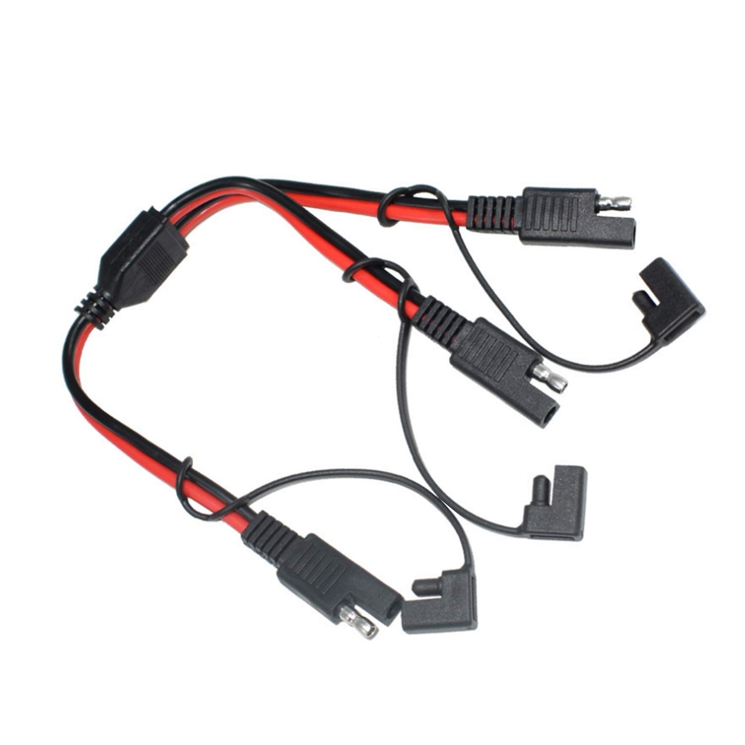 10AWG SAE Y Splitter 1 To 2 Extension Cable 2 Pin DC Power 40cm/1.3ft Plug