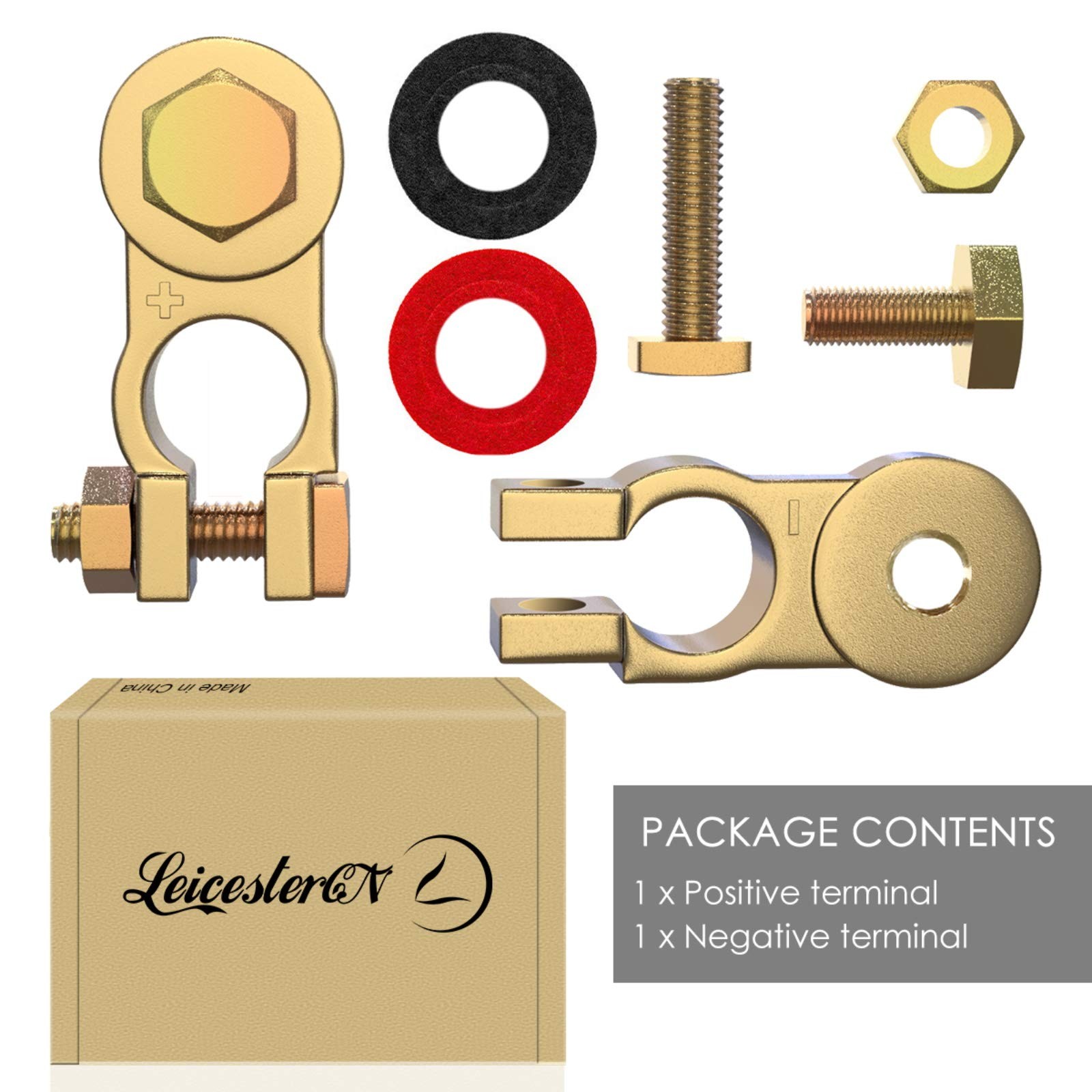 LEICESTERCN Battery Terminal Connectors Brass Copper Car Battery Terminal End…